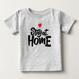 Camiseta Para Bebê Fique Em Casa