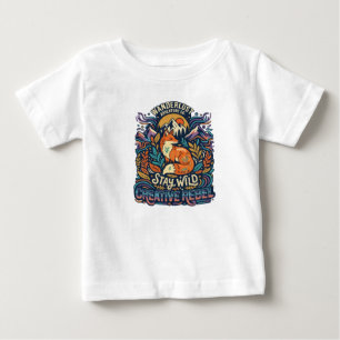 Camiseta Para Bebê Fique Selvagem – Espírito Livre para Almas Aventur