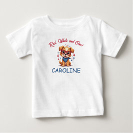 Camiseta Para Bebê First Birthday 4th of July Baby & Toddler 