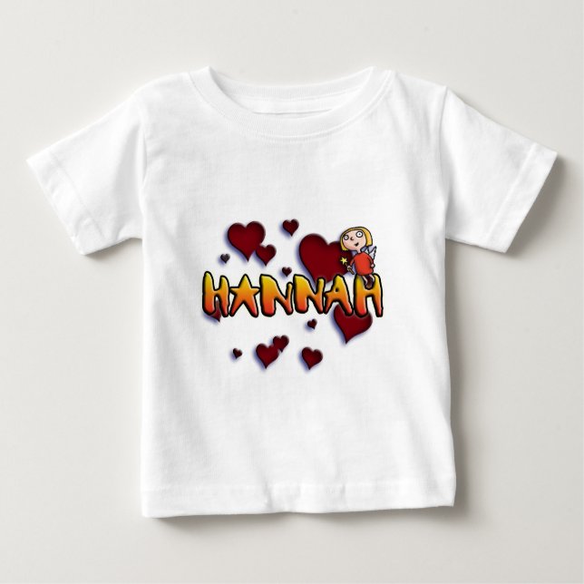 Camiseta Para Bebê first name Hannah for alpargatas and other (Frente)