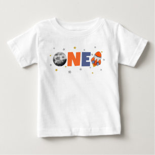 Camiseta Para Bebê First Trip Around the Sun Space 1st Birthday Shirt