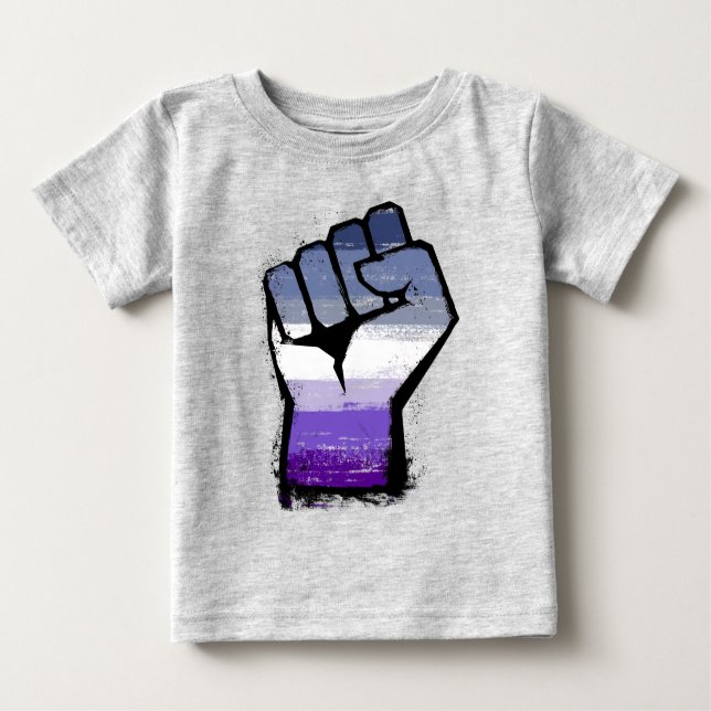 Camiseta Para Bebê Fist do Orgulho Lésbico do Butch (Frente)