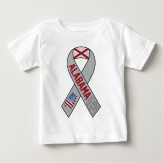 Camiseta Para Bebê Fita de Alabama do apoio