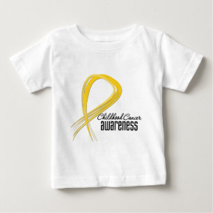 Camiseta Para Bebê Fita do Grunge da consciência do cancer da