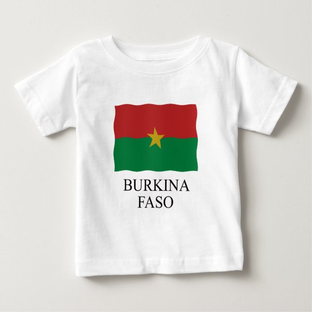 Camiseta Para Bebê Flag Burkina Faso (Frente)
