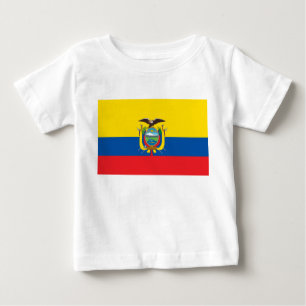 Camiseta Para Bebê Flag of Ecuador