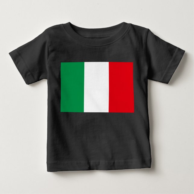 Camiseta Para Bebê Flag of Italy (Frente)