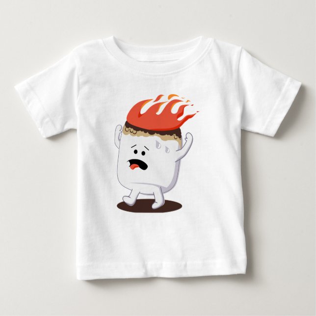Camiseta Para Bebê Flaming Marshmallow (Frente)