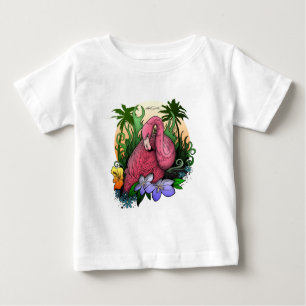 Camiseta Para Bebê Flamingo