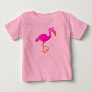 Camiseta Para Bebê Flamingo