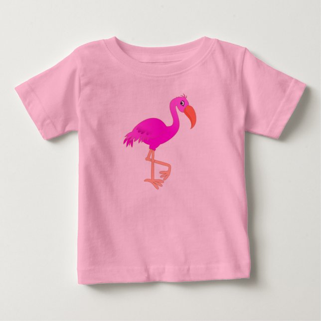 Camiseta Para Bebê Flamingo (Frente)