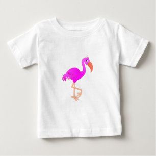 Camiseta Para Bebê Flamingo Bonito - Feliz