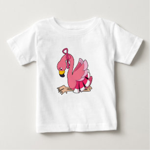 Camiseta Para Bebê Flamingo com Faixa de Opções