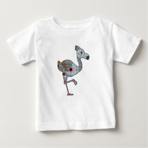Camiseta Para Bebê Flamingo como Robô