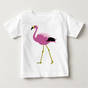 Camiseta Para Bebê Flamingo cor-de-rosa