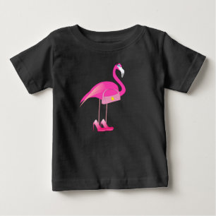 Camiseta Para Bebê Flamingo cor-de-rosa -  fino do t-shirt do jér