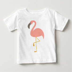 Camiseta Para Bebê Flamingo Cute