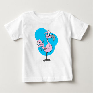 Camiseta Para Bebê Flamingo dos desenhos animados