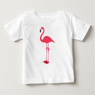 Camiseta Para Bebê Flamingo recortar