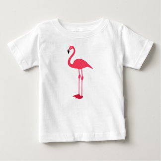 Camiseta Para Bebê Flamingo recortar