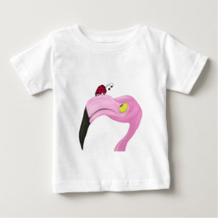 Camiseta Para Bebê Flamingo Rosa bonito