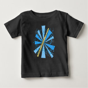 Camiseta Para Bebê Flauta e Design de Música