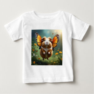 Camiseta Para Bebê "Flautim Paws: O Porco-guineense Voa"