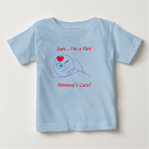 Camiseta Para Bebê Flertar - A Mamãe é Bonita