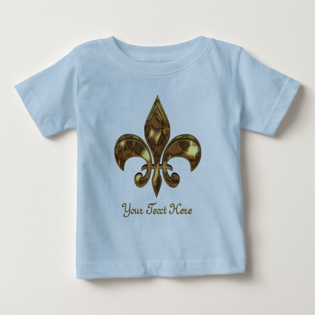 Camiseta Para Bebê Fleur-de-lis Personalizável para Bebê (Frente)