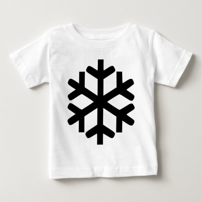 Camiseta Para Bebê Floco de neve (Frente)