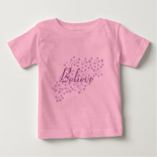 Camiseta Para Bebê Flocos de neve acreditados/de inverno
