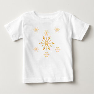 Camiseta Para Bebê Flocos de neve Baby Fine Jersey