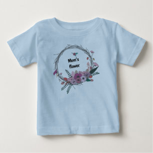 Camiseta Para Bebê Flor