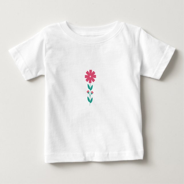 Camiseta Para Bebê Flor (Frente)