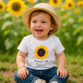 Camiseta Para Bebê Flor Amarelo-Bonito