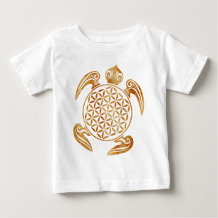 Camiseta Para Bebê Flor da Vida / Blume des Lebens - pedra-tartaruga
