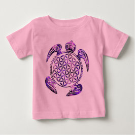 Camiseta Para Bebê Flor da Vida / Blume des Lebens - violeta da tarta