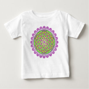 Camiseta Para Bebê Flor Da Vida - Enfeites De Flor Vintage 2