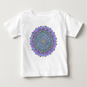 Camiseta Para Bebê Flor Da Vida - Mandala Estilo Índia 2
