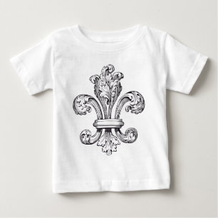 Camiseta Para Bebê flor de lis