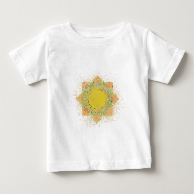Camiseta Para Bebê Flor de lótus etéreo (Frente)