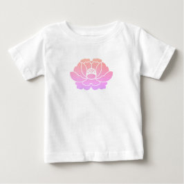 Camiseta Para Bebê flor de peônia