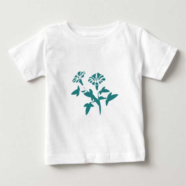 Camiseta Para Bebê Flor de Petúnia Estilizada (Frente)