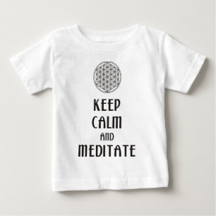 Camiseta Para Bebê Flor de vida - MANTER CALM e MEDITATE