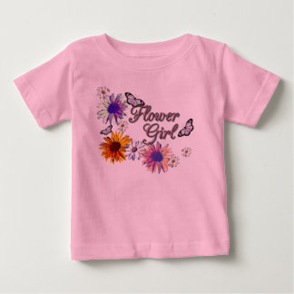 Camiseta Para Bebê Flor Girl