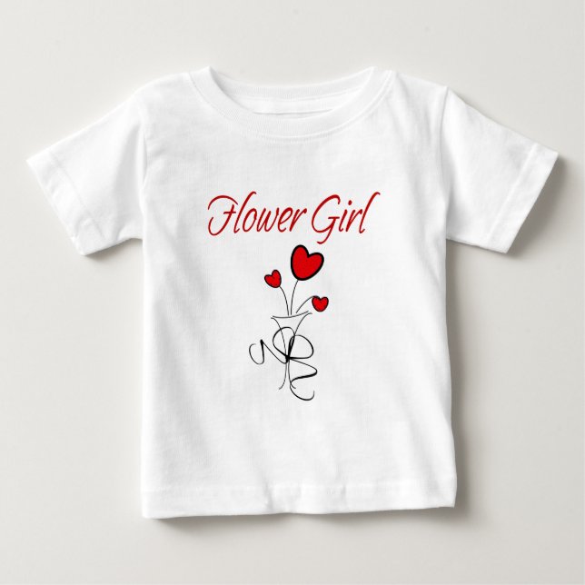 Camiseta Para Bebê Flor Girl (Frente)