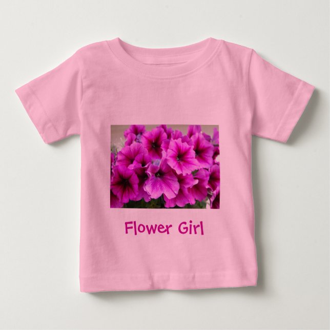 Camiseta Para Bebê Flor Girl (Frente)