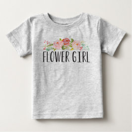 Camiseta Para Bebê Flor Girl Baby Tee | Bridesmaid