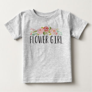 Camiseta Para Bebê Flor Girl Baby Tee   Bridesmaid