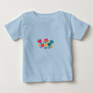 Camiseta Para Bebê flor minimalista